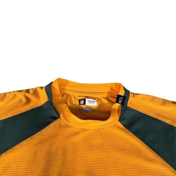 Green Bay Packers NFL Team Apparel Gold Performance Shirt Mens XXL - Picture 4 of 10